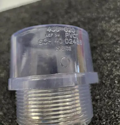 SPEARS SCH 40 CLEAR 2 IN. MALE ADAPTER