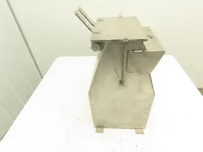 Stainless Gravity Feeder Dry Bulk Material Hopper Bin Manual Dump Chute 8x10x18"