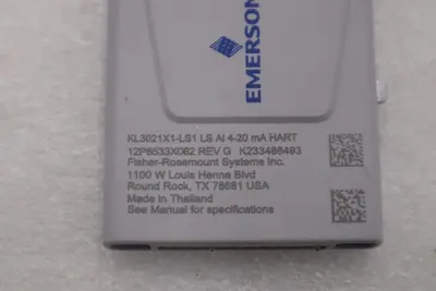 EMERSON DELTAV KL3021X1-LS1 LS AI 4-20 MA HART 12P6533X062 STOCK K-168C