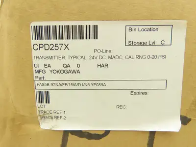 Yokagawa EJA-430A DPHarp Transmitter with Wika Pressure Transducer 430PSI 24VDC