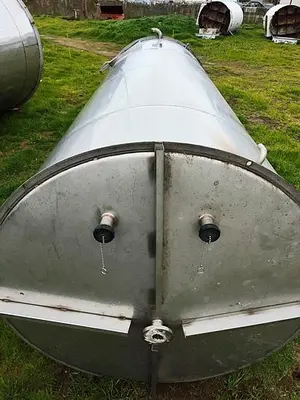 Tank, 2,400 Gallon, 304 Stainless Steel, 5'9" x 14', Single Wall #S745017