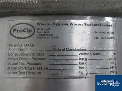 USED Procip 300 Liter ProCip Kettle, S/S