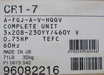 NEW GRUNFOS CR1-7 PUMP A-FGJ-A-V-HQQV A96082216-P10815542 CR17 .75HP