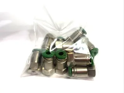 USED CLIPPARD PUSH-QUICK FITTING 5/32" OD TUBE, 10-32" THREAD