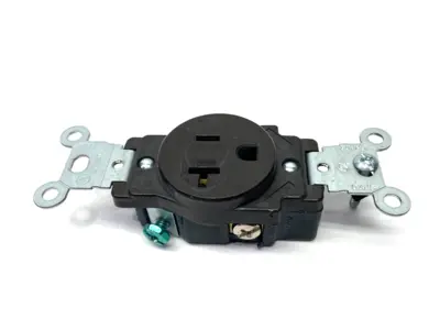 Used Leviton Brown Straight Blade Single Receptacle 2-Pole 3-Wire 125V 20A Misc Electrical & Power Parts Michigan US | Maverick Industrial Sales #1402501
