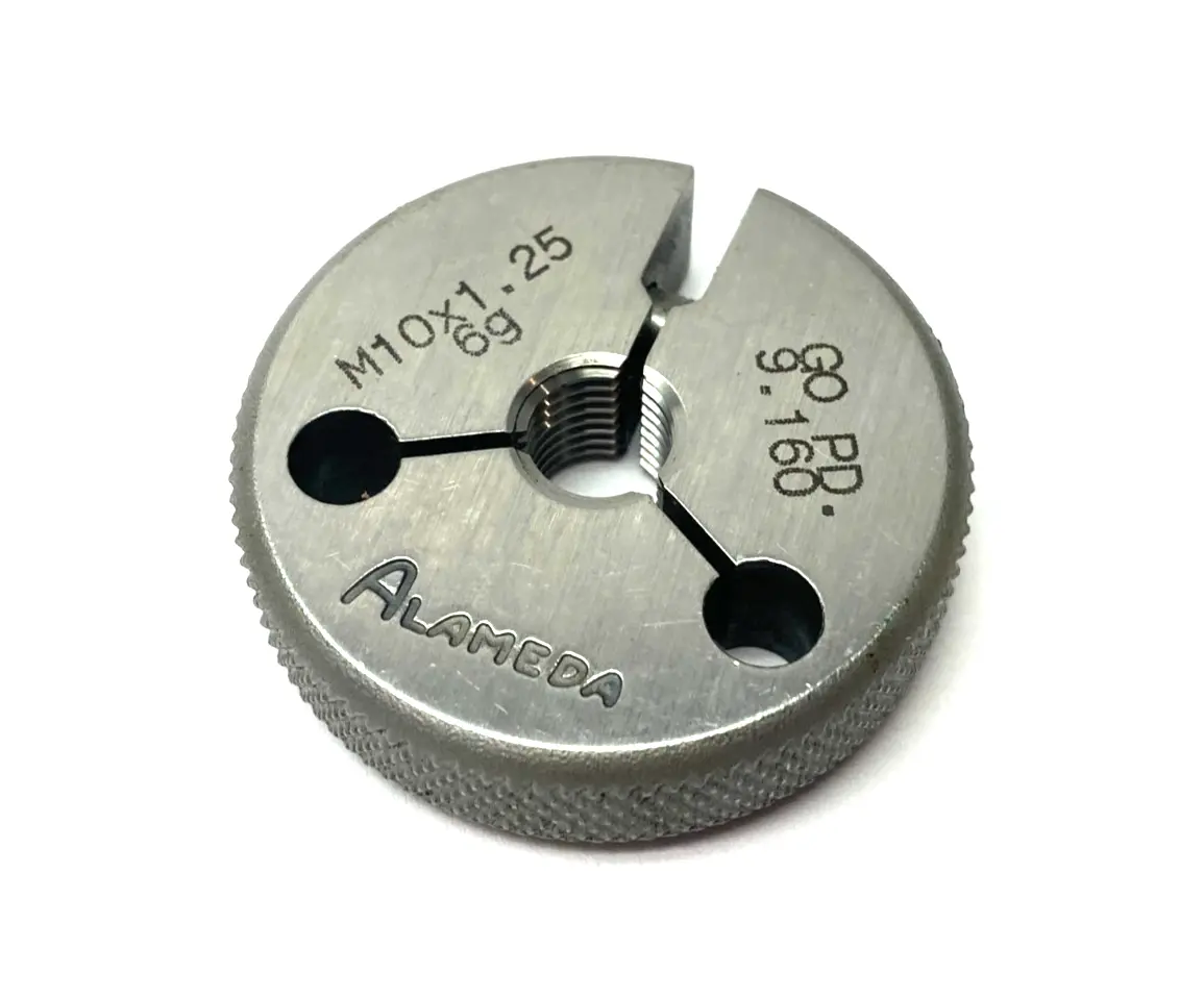 USED ALAMEDA M10 X 1.25G THREADED RING GAUGE GO PD 9.160