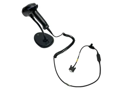 Used KEYENCE Rev. H Handheld Barcode Reader w/ HR-1C3RC & Flexible Arm Stand Barcode Scanners Michigan US | Maverick Industrial Sales #1389799