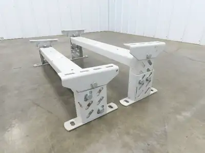 Hytrol HS-2 Conveyor Leg Floor Support 31"W Heavy Duty 7-5/8-10-5/8"H  Lot of 2