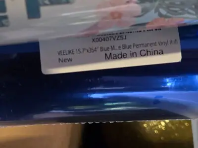 Lot of (2 Rolls) Blue Mirror Sticker