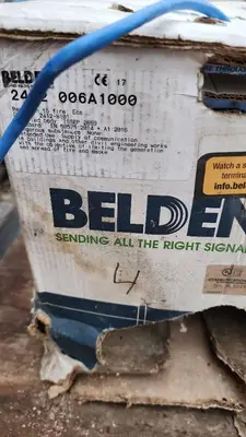 Belden 2412 006A1000 Ethernet Cable and Black Wire Spool