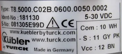 NEW KUBLER T8.5000.C02B.0600.0050.0002 ENCODER T85000C02B06000050000 181130