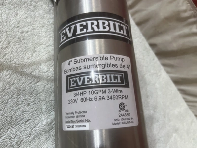 Used EVERBILT PUMP Submersible Pumps Michigan US | Miedema Asset Management Group #1321932