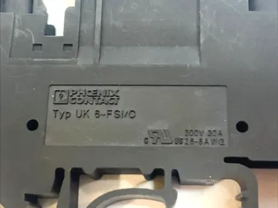 USED PHOENIX CONTACT FUSE TERMINAL BLOCK 30A DIN RAIL W/ TCP 1.0