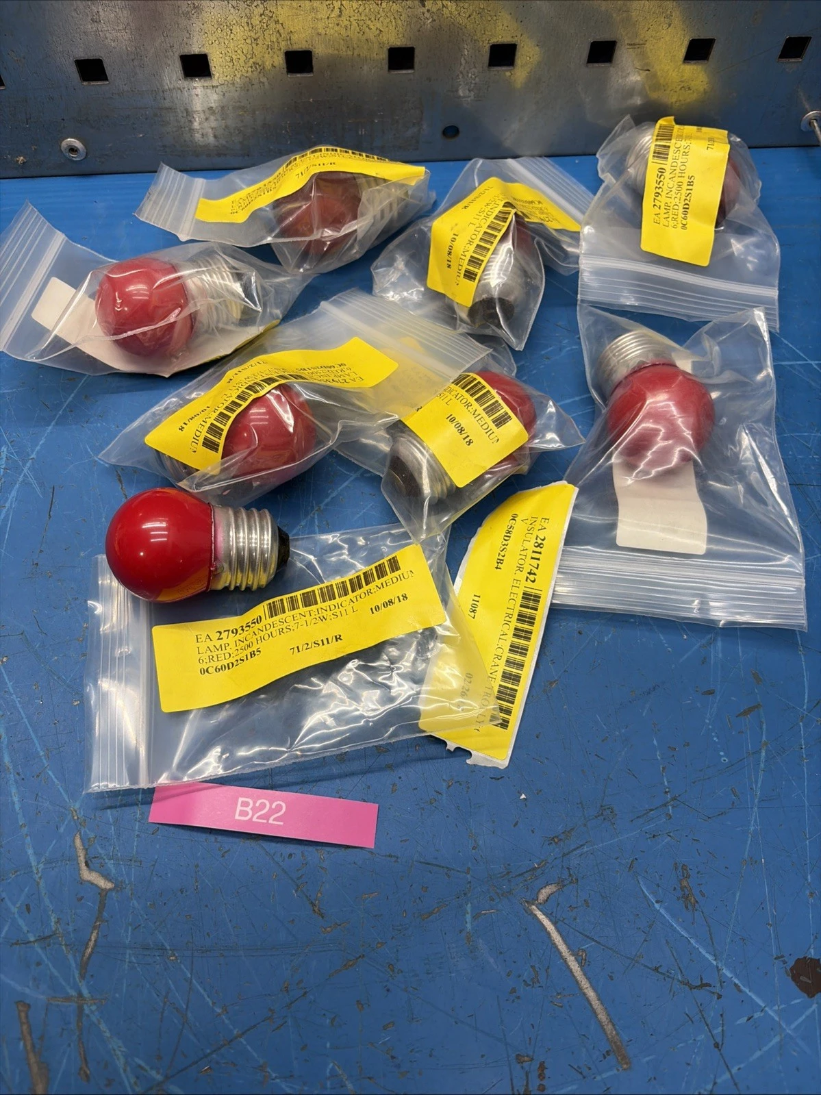 (8) 7 & 1/2 watt RED S11 L LIGHT BULBS  NNB Fast 🇺🇸Shipping + Warranty