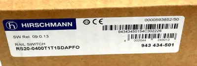 NEW HIRSCHMANN RS20-0400T1T1SDAPFO RAIL SWITCH 943 434-501