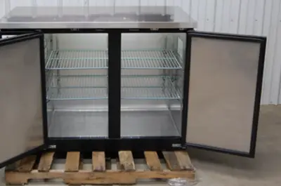 142-0011 Avantco 48" Under Bar 2 Door Back Bar Cooler