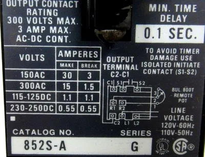 NEW ALLEN BRADLEY 852S-A TIMING RELAY 852SA
