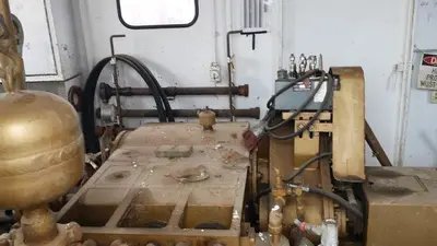 USED OILWELL S-640-5 TRIPLEX WELL SERVICING REVERSING MUD PUMP