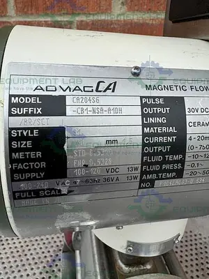 USED YOKOGAWA ADMAG CA CA204SG MAGNETIC FLOWMETER W/ STAND, CONTROLLER