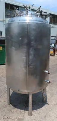 SPC9010  Reactor 250 gallon capacity Precision Stainless, Inc bioreactor 45 PSIG @ 350 degrees F psi internal, 75 PSIG @ 350 degrees F psi jacket, 316 SS
