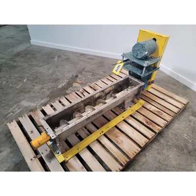 Used 6" dia. X 3' long Stainless Steel Industrial Screw Auger Feeder