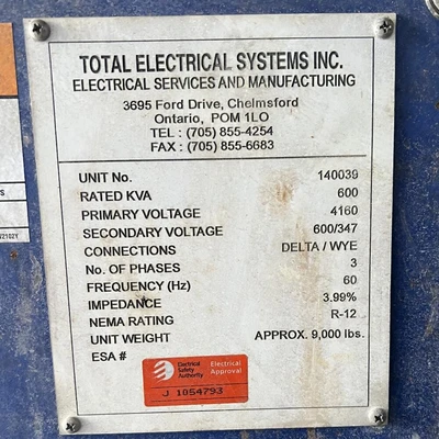 600kVA Portable Substation