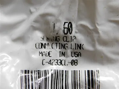 Lot of 23 Diamond Chain Co. No. 60 Spring Clip Connecting Links C-4233CL-08 New