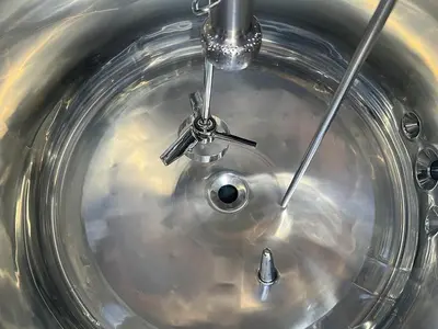 Tank, 65 Gallon (250 Liters), Stainless Steel, Jacketed, 45 PSI Internal, Lightnin Agitated #5991204