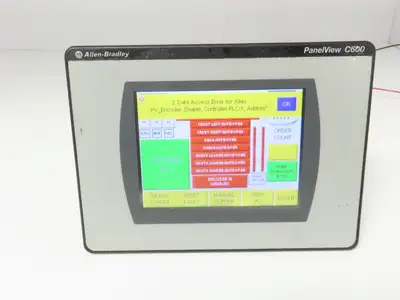 Allen Bradley 2711C-T6T PanelView C600 HMI Control Panel Ser A 24VDC