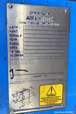 Used ALFA LAVAL M10-MFG Heat Exchangers Illinois US | Aaron Equipment #85039