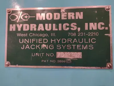 40 TON MODERN HYDRAULICS 4 CYLINDER PORTABLE HYDRAULIC DIE SETTING & SEPARATING SYSTEM: STOCK #23774