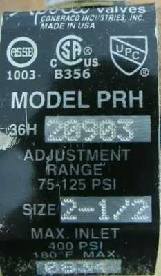 NEW APOLLO VALVES 36H-209-03 PRESSURE REDUCING VALVE 2-1/2" PRH-TH212 36H20903