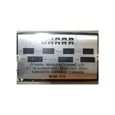 USED O'HARA MANUFACTURING 48CP
