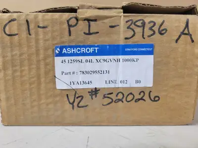 USED ASHCROFT 451259SL04LXC9GVNH1000KP
