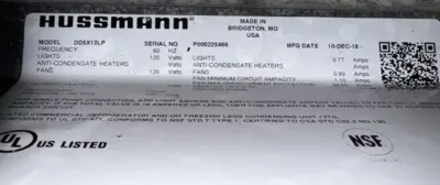 200-0003 Hussmann 6 Door Multideck Cooler