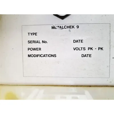 USED LOCK INTERNATIONAL INC. METALCHEK 9