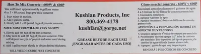 SPC9062  Mixer and Blender 3 cu.ft. Kushlan Products concrete mixer poly