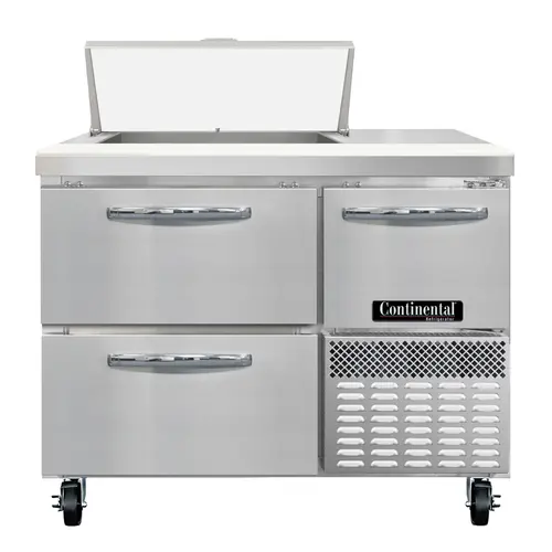 Continental RA43N6-D 43" Sandwich/salad Prep Table W/ Refrigerated Base, 115v