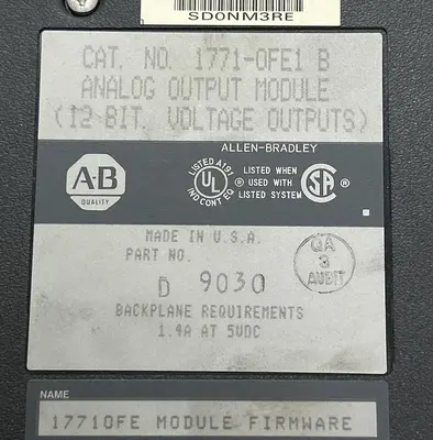 USED ALLEN-BRADLEY 1771-OFE1