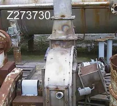 Dryer, Flash, S/st, Bowen, 800 lb/hr Feed @ 67% Water, #Z273730