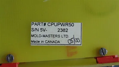 Mold-Masters LTD CPUPWR50 Power Supply Board Used