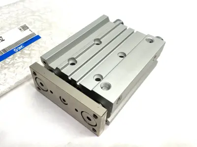 USED SMC COMPACT PNEUMATIC GUIDE CYLINDER 25MM BORE 75MM STROKE