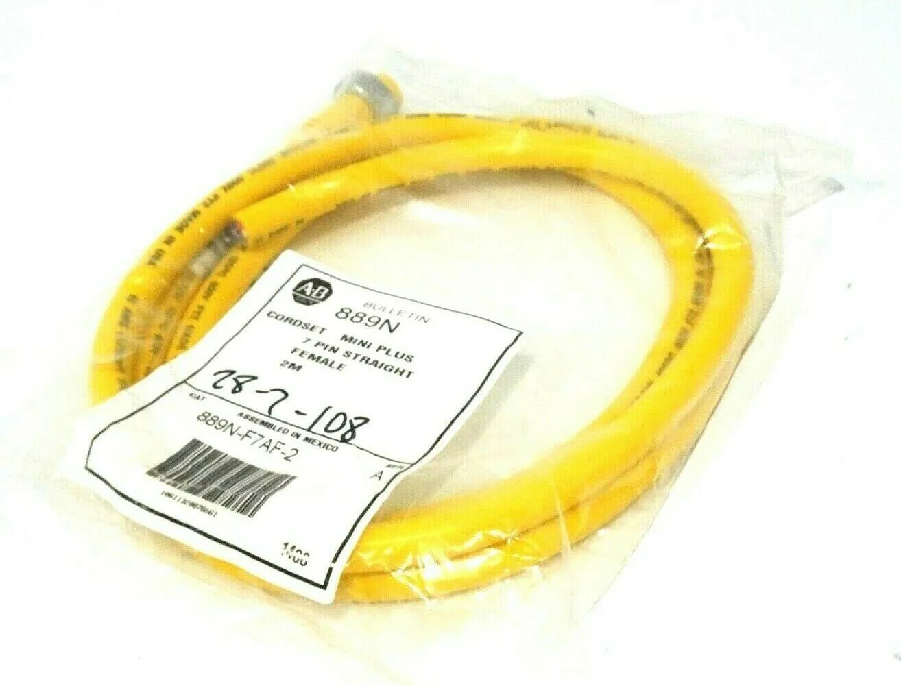 NEW ALLEN BRADLEY 889N-F7AF-2 CORDSET SER.A 889NF7AF2