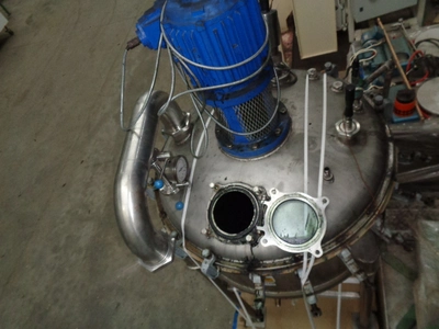 500 L S/S APV JKTD Hemispherical Reactor 3kW