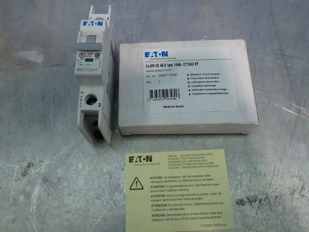 New | in-Stock EATON WMZT1D04T Circuit Breakers | HGR 24 #731971