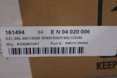 ROSEMOUNT 1671370 SENSOR 68R21C30N060 STOCK #G-369
