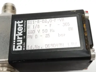Used Burkert 211-A-02,0-F-VA, 211-A-02.0-F-VA, 069049N Solenoid Valves Michigan US | Maverick Industrial Sales #1489267