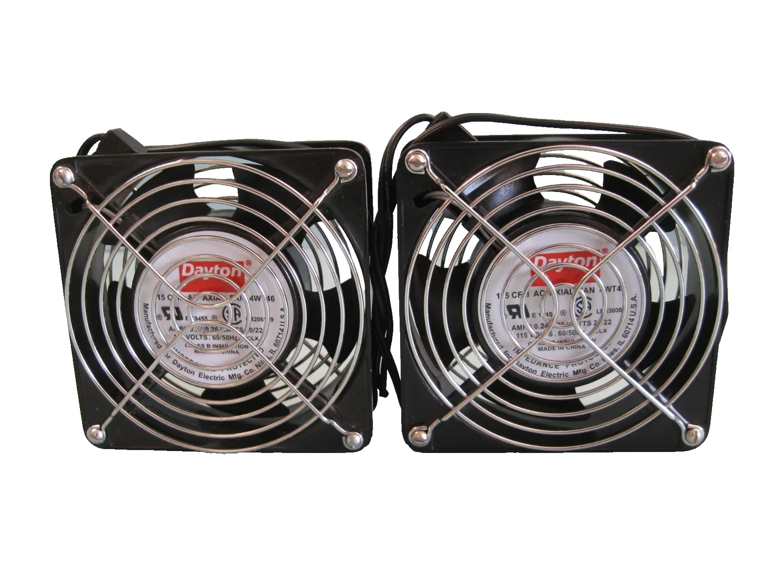 Lot (2) Dayton 115 CFM 4WT46 AC Axial Fan D17
