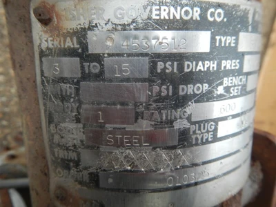 Fisher 1" 300 Class Stainless Control Valve