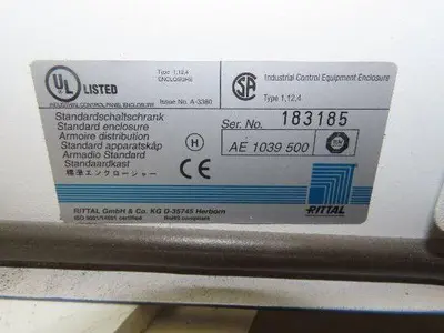 Rittal AE-1039500 Electrical Enclosure 380x600x200mm Wall Mount 14x24x8" NEMA 12